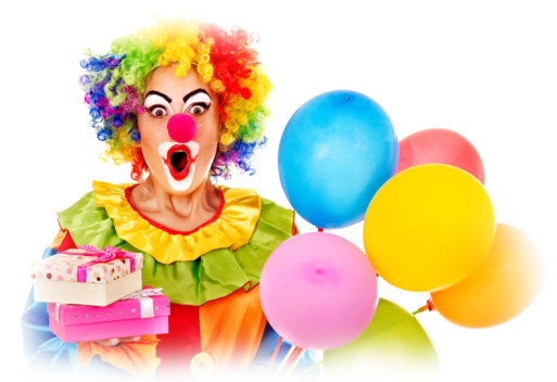 Clown mit Ballons