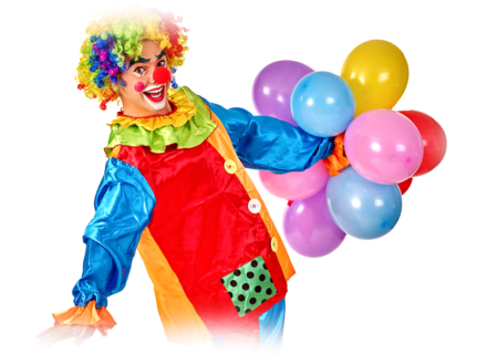 Clown mit Luftballons